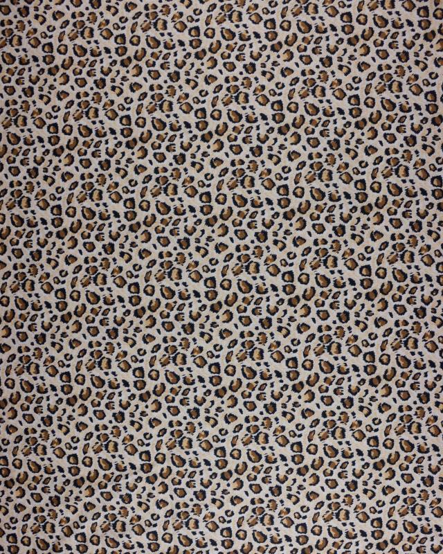  Leopard cotton poplin Beige - Tissushop